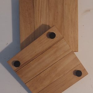 Rustic Stained Pine Drink Coasters